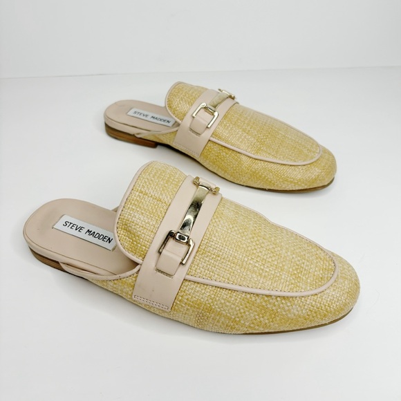 Steve Madden Rafia Mules, 9, Slides Slip On, Horse Bit Accent - Picture 2 of 9